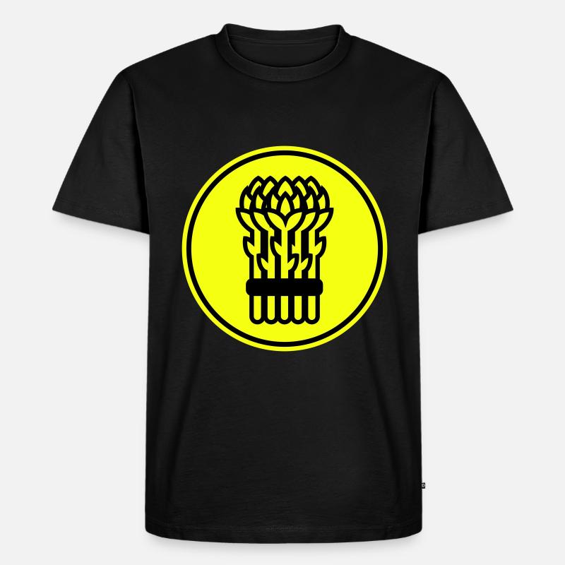 Spargel icon kreis - Männer Premium Bio T-Shirt - Schwarz