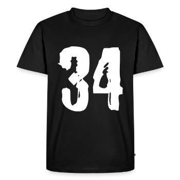 Maillot à 34 numéros - T-shirt Premium bio Homme - noir - Devant - Nico (187cm)