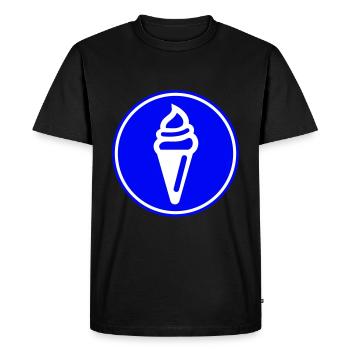 Icône d’icône de glace - T-shirt Premium bio Homme - noir - Devant - Nico (187cm)