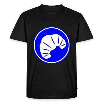Croissant icon - Men's Premium Organic T-Shirt - black - Front - Nico (187cm)