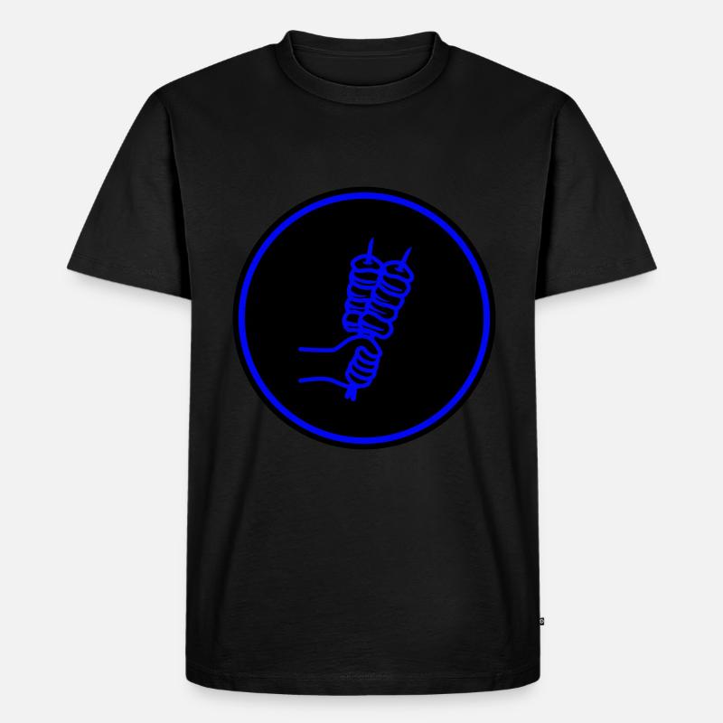 Spieß grill Icon - Männer Premium Bio T-Shirt - Schwarz
