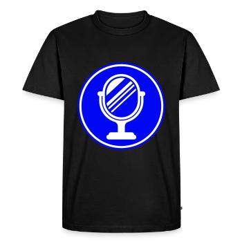 Silhouette de l’icône miroir - T-shirt Premium bio Homme - noir - Devant - Nico (187cm)