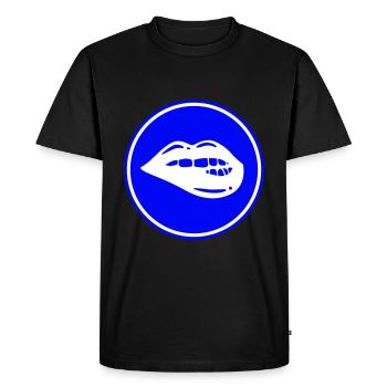 Symbole de lèvre - T-shirt Premium bio Homme - noir - Devant - Nico (187cm)