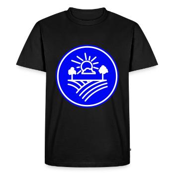Farm Farmer - Men's Premium Organic T-Shirt - black - Front - Nico (187cm)
