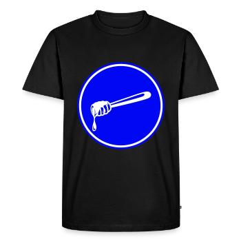 Stick chisel symbol beekeeper - Men's Premium Organic T-Shirt - black - Front - Nico (187cm)