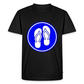 Flip-flops icon - Men's Premium Organic T-Shirt - black - Front - Nico (187cm)