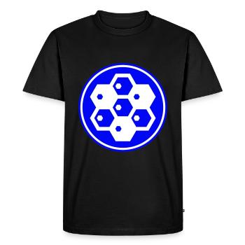 Beekeeper symbol - Men's Premium Organic T-Shirt - black - Front - Nico (187cm)