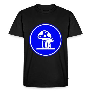 Mushrooms Symbol - Men's Premium Organic T-Shirt - black - Front - Nico (187cm)