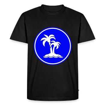 palm island symbol - Men's Premium Organic T-Shirt - black - Front - Nico (187cm)