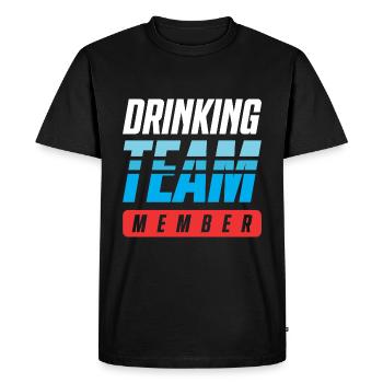 Équipe de consommation d’alcool - T-shirt Premium bio Homme - noir - Devant - Nico (187cm)