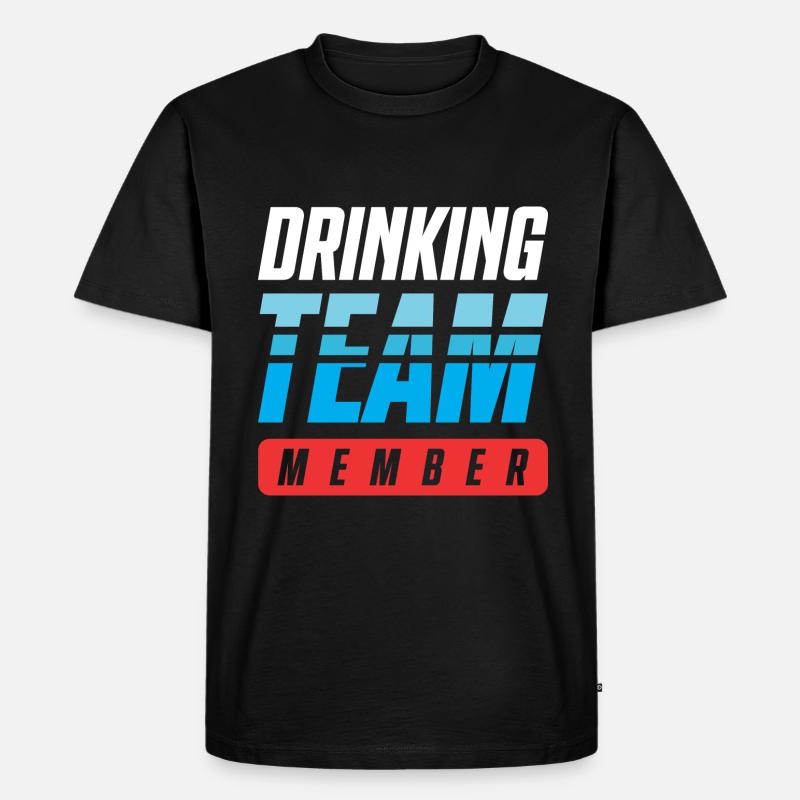 Drinking Team - Männer Premium Bio T-Shirt - Schwarz
