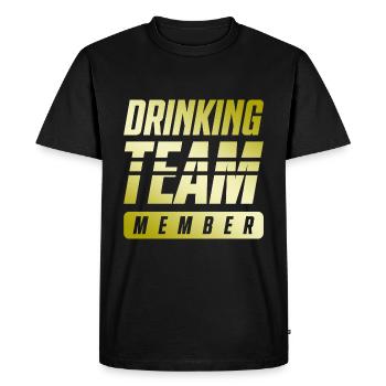 Équipe de consommation d’alcool - T-shirt Premium bio Homme - noir - Devant - Nico (187cm)