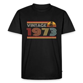 1973 Tenue d’anniversaire en édition limitée 1973 Vintag - T-shirt Premium bio Homme - noir - Devant - Nico (187cm)