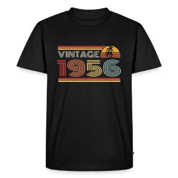 1956 Tenue d’anniversaire en édition limitée 1956 vintag - T-shirt Premium bio Homme - noir - Devant - Nico (187cm)