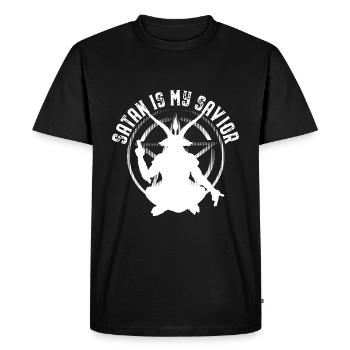 Pentagram | Satanism Satanist Witchcraft Gift - Men's Premium Organic T-Shirt - black - Front - Nico (187cm)