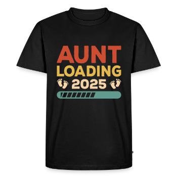 Tante Loading 2023 Tante nièce neveu naissance - T-shirt Premium bio Homme - noir - Devant - Nico (187cm)