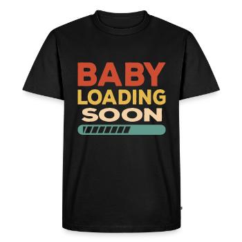 Chargement de bébé bientôt Naissance de l’enfant Descendance - T-shirt Premium bio Homme - noir - Devant - Nico (187cm)
