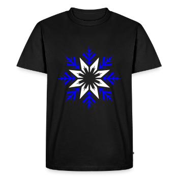 Snowflake, Winter, Snow - Men's Premium Organic T-Shirt - black - Front - Nico (187cm)