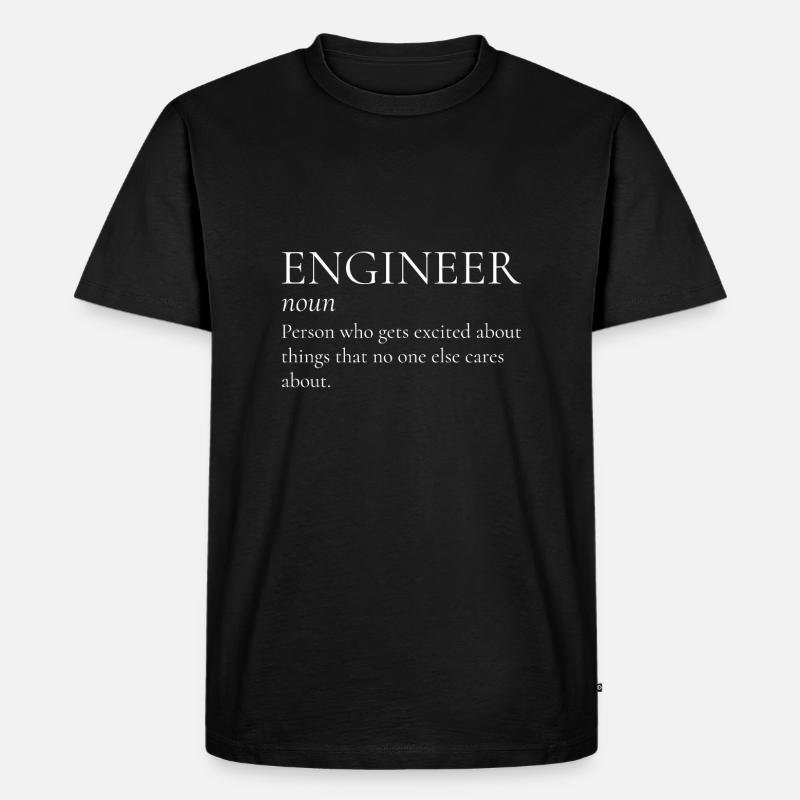 Ingenieur Definition Techniker Geschenk - Männer Premium Bio T-Shirt - Schwarz