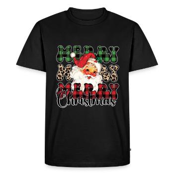 Joyeux Joyeux Noël Noël - T-shirt Premium bio Homme - noir - Devant - Nico (187cm)