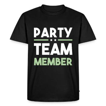 Équipe de fête - T-shirt Premium bio Homme - noir - Devant - Nico (187cm)