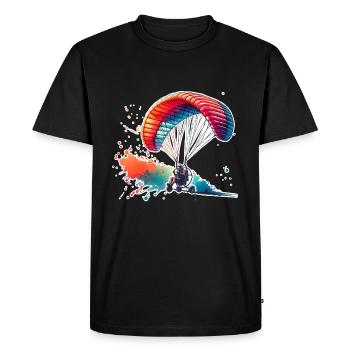 Motorschirm Paramotor - Men's Premium Organic T-Shirt - black - Front - Nico (187cm)