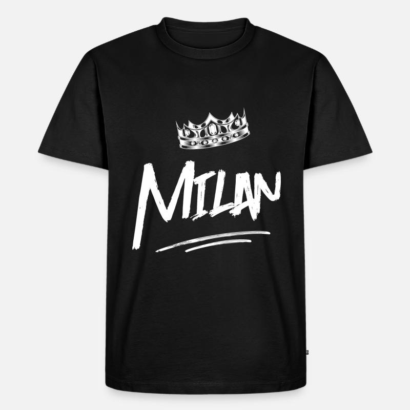 Milan - Männer Premium Bio T-Shirt - Schwarz
