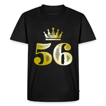 56 Number Crown Gold - Men's Premium Organic T-Shirt - black - Front - Nico (187cm)