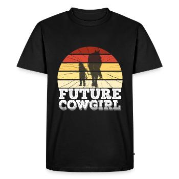 Future Western Halter Horse - Men's Premium Organic T-Shirt - black - Front - Nico (187cm)