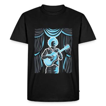 Guitariste acoustique - T-shirt Premium bio Homme - noir - Devant - Nico (187cm)