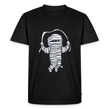 Corde à sauter momie - T-shirt Premium bio Homme - noir - Devant - Nico (187cm)