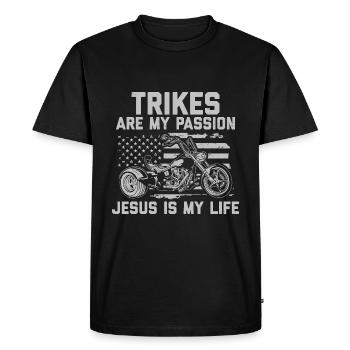 Moto Trike - T-shirt Premium bio Homme - noir - Devant - Nico (187cm)