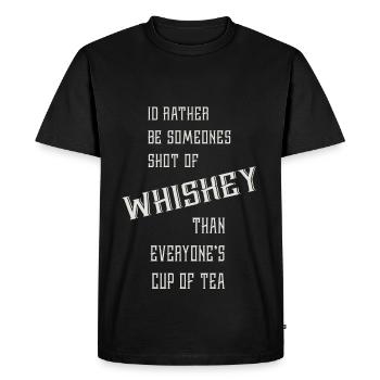 Shot of Whiskey - Men's Premium Organic T-Shirt - black - Front - Nico (187cm)