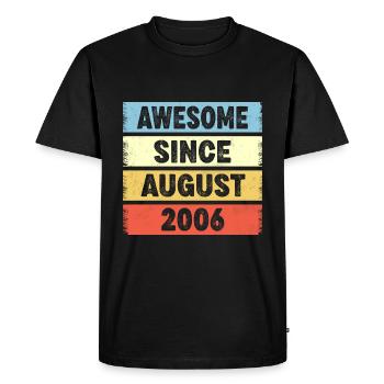Awesome Since August 2006 16e anniversaire - T-shirt Premium bio Homme - noir - Devant - Nico (187cm)