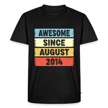 Awesome Since August 2014 8e anniversaire - T-shirt Premium bio Homme - noir - Devant - Nico (187cm)
