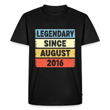 6 Years Old Legendary Since August 2016 6th - Men's Premium Organic T-Shirt - black - Front - Nico (187cm)