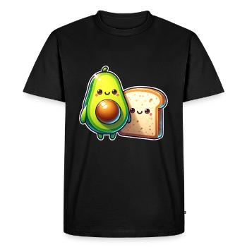 Avocado Toast - Men's Premium Organic T-Shirt - black - Front - Nico (187cm)