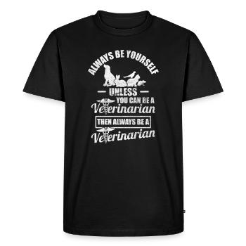 Vet Tech Always Be A Veterinarian Gift - Men's Premium Organic T-Shirt - black - Front - Nico (187cm)