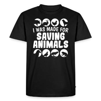Vet Tech Saving Animals Veterinarian Gift - Men's Premium Organic T-Shirt - black - Front - Nico (187cm)