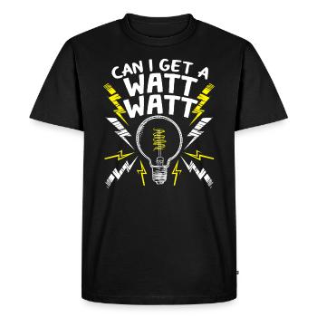Electrician and Electrical Gift - Men's Premium Organic T-Shirt - black - Front - Nico (187cm)