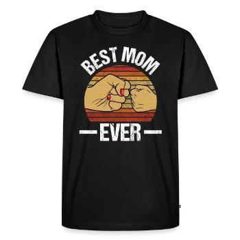 Maman cadeau pour la fête des Mères Mère - T-shirt Premium bio Homme - noir - Devant - Nico (187cm)