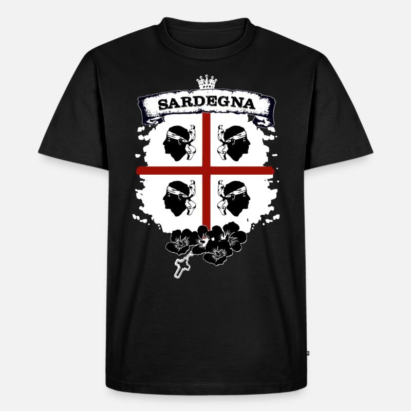 Sardinien - Männer Premium Bio T-Shirt - Schwarz