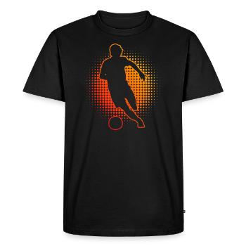 Football Football Jouer au football Football Football Football - T-shirt Premium bio Homme - noir - Devant - Nico (187cm)