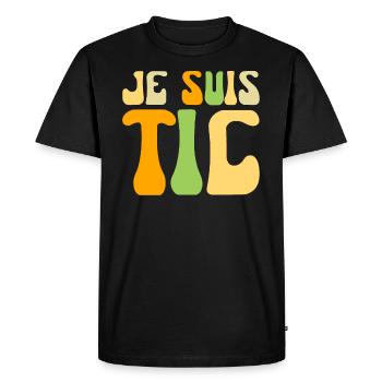 Je Suis TIC - Groovy TIC et TAC Duo 2 Personnes - T-shirt Premium bio Homme - noir - Devant - Nico (187cm)