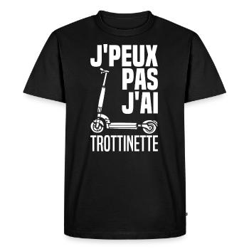 Je Peux Pas J'ai Trottinette Électrique Trot Elec - T-shirt Premium bio Homme - noir - Devant - Nico (187cm)