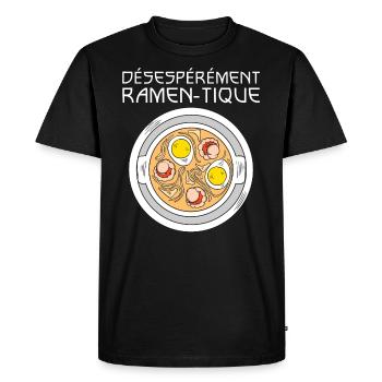Ramen Bol Japonais Cuisine Corée Nouille Japonaise - T-shirt Premium bio Homme - noir - Devant - Nico (187cm)