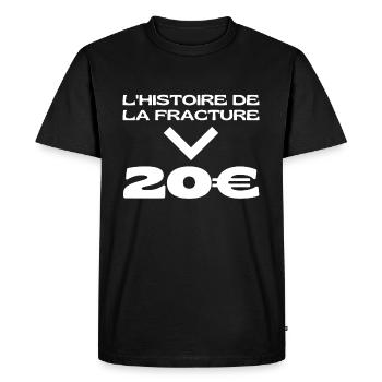 Pied Cassé Bras Cassés Jambe Cassée Rétablissement - T-shirt Premium bio Homme - noir - Devant - Nico (187cm)
