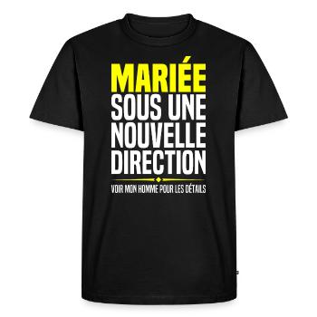 Future Mariée Femme Enterrement Vie Fille Mariage - T-shirt Premium bio Homme - noir - Devant - Nico (187cm)