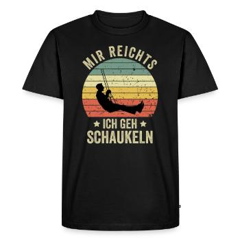 Mir Reichts Ich Geh Schaukeln - Männer Premium Bio T-Shirt - Schwarz - Vorne - Nico (187cm)