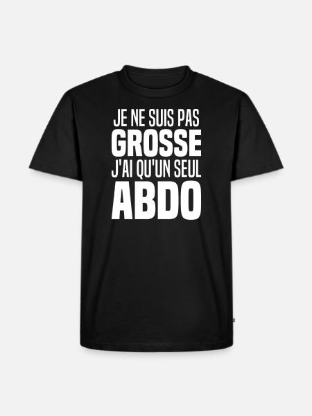 Je Ne Suis Pas Grosse Femme Gros Ventre Bide Drôle - T-shirt Premium bio Homme - noir